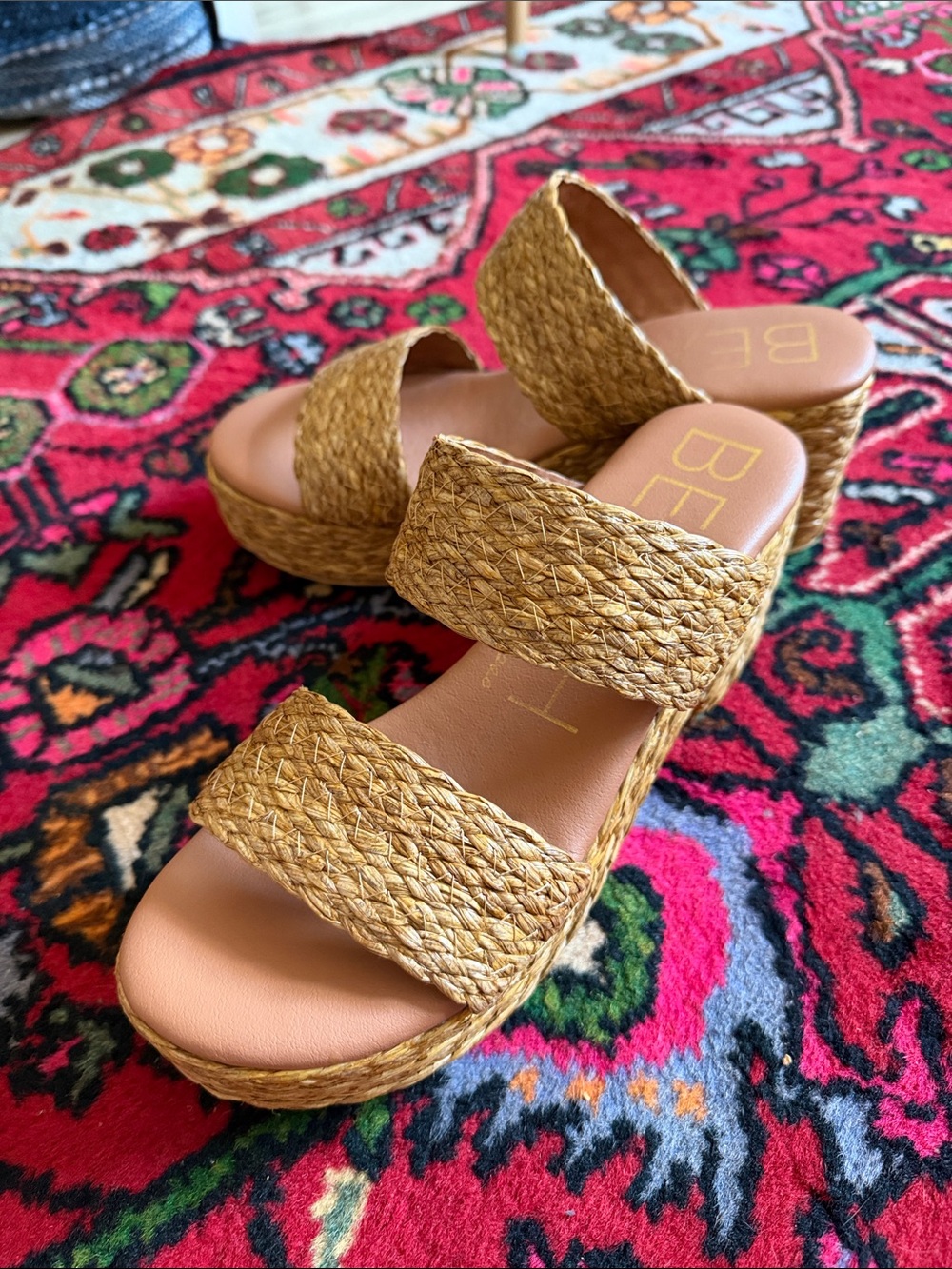 BEACH by Matisse Braided Double-Strap Wedge Sandals